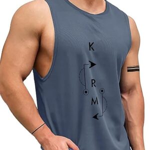 AUSK Men Vest || Gym Tshirt for Men || Karma Printed Sleeveless Regular Fit T Shirt for Mens